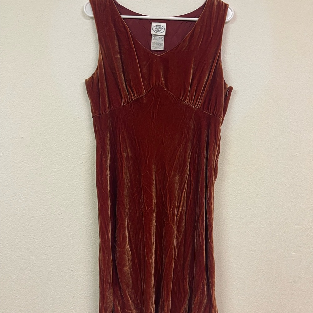 Vintage Laura Ashley Burnt orange Sleeveless Dress